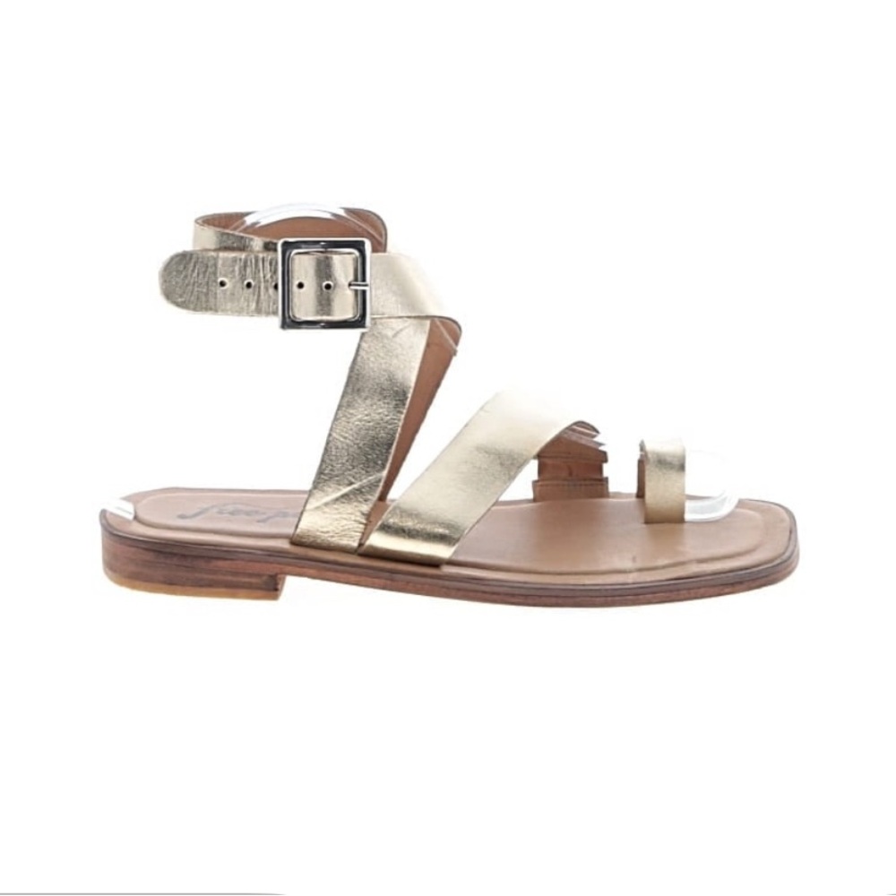 NWOB free people Gold Strappy Sandals